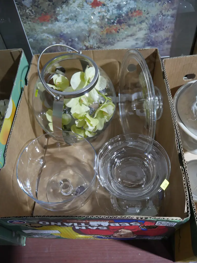 Glass cake stand etc Image 1++
