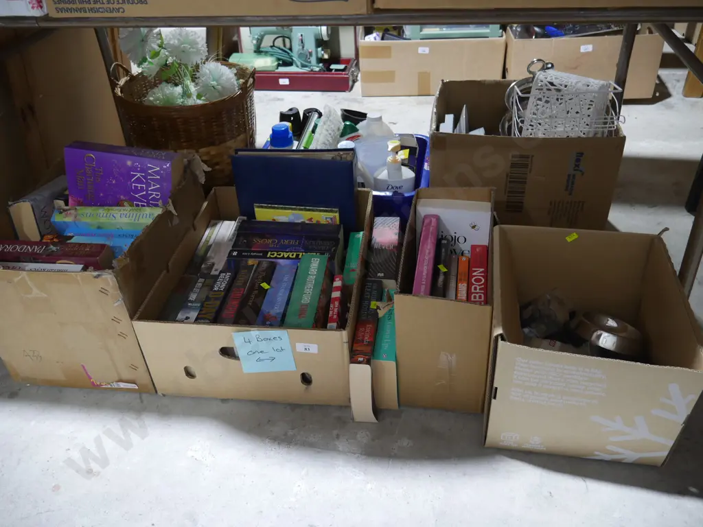 4 boxes of books etc Image 1++