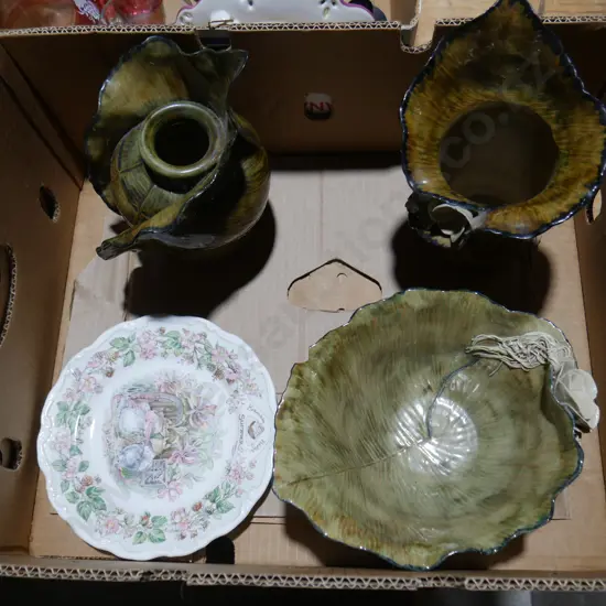 Pottery vases and bowl etc