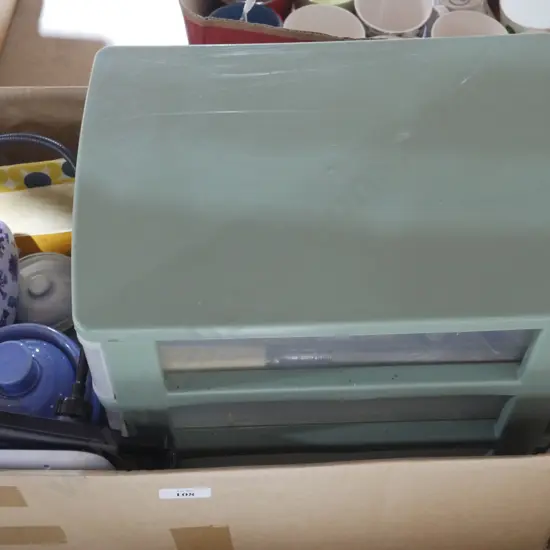 Plastic drawers etc