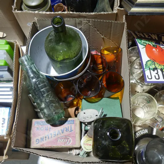 Glass bottles etc