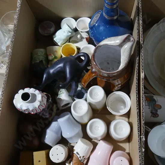 Salt and pepper shakers etc