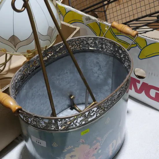 Tin bucket etc