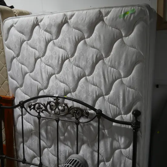 Double bed and headboard