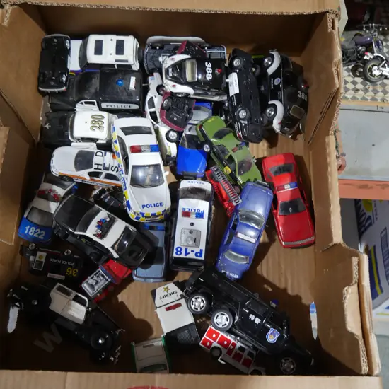 Assorted police cars etc