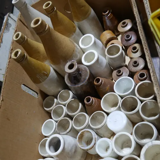 Stone bottles etc