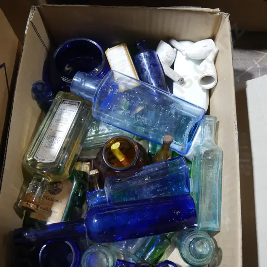 Coloured glass bottles