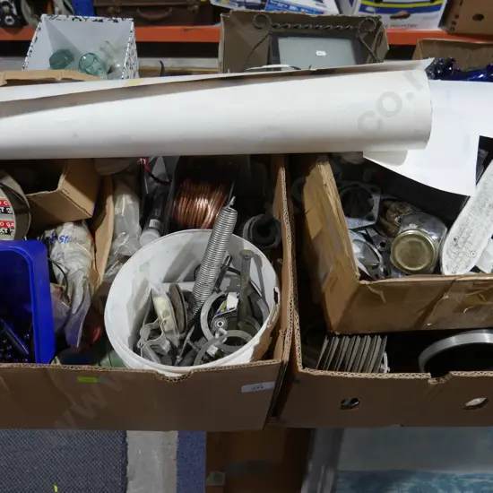 2 boxes of garage sundries