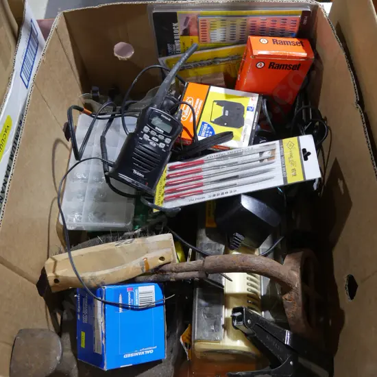 2 way radio, tools etc