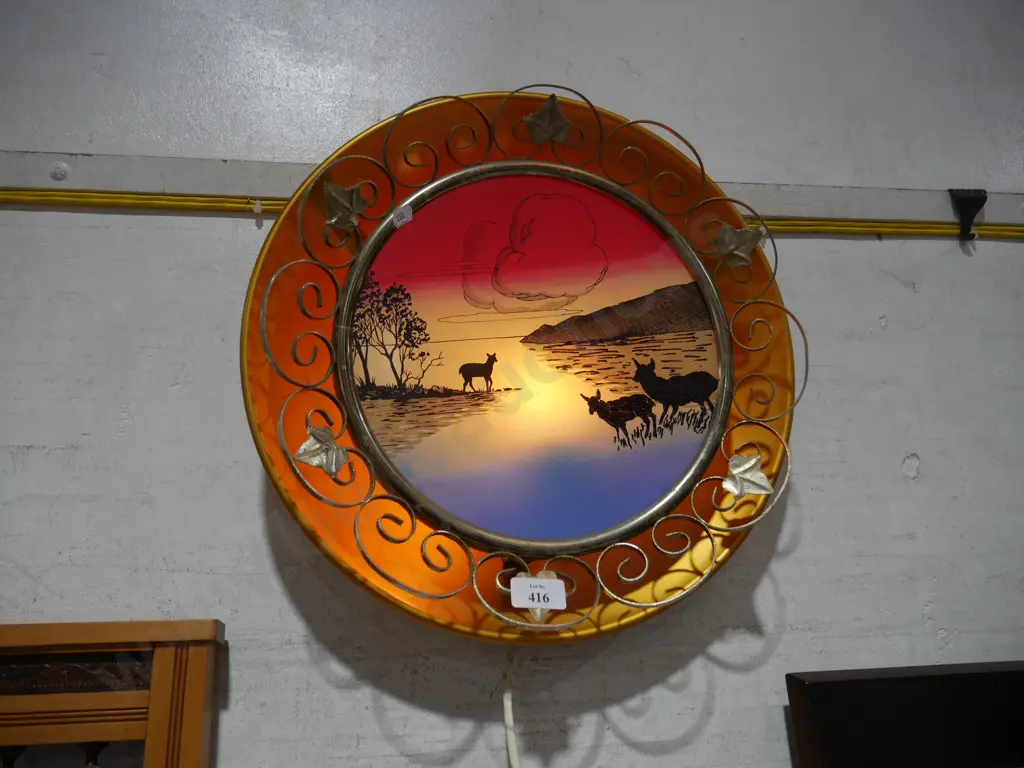 Deer scene wall lamp Image 1++