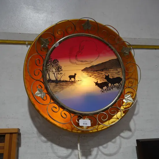 Deer scene wall lamp