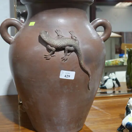 Brown terracotta vase