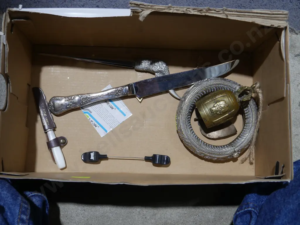 Brass bell, Rodd knife etc Image 1++