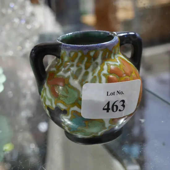 Hand painted Gouda pottery vase