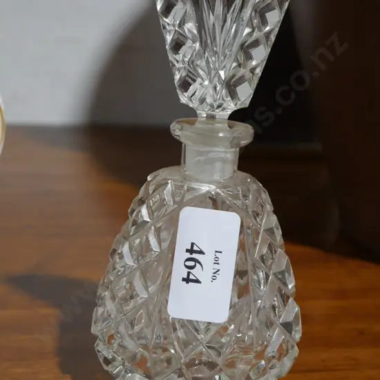 Cut crystal perfume bottle