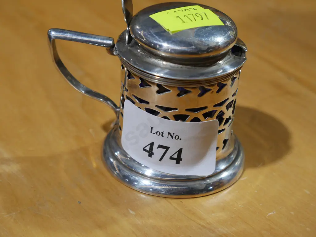 Sterling Silver mustard pot Image 1++