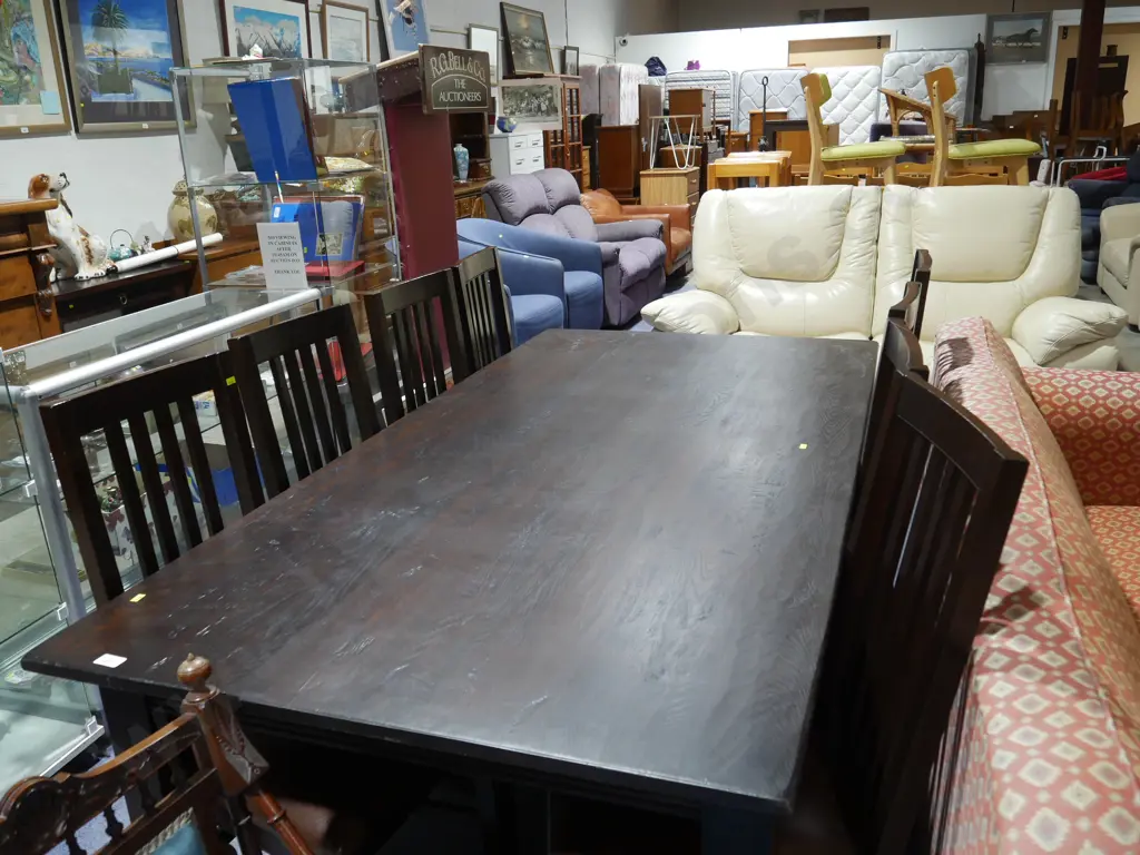 Dining table and eight chairs Image 1++