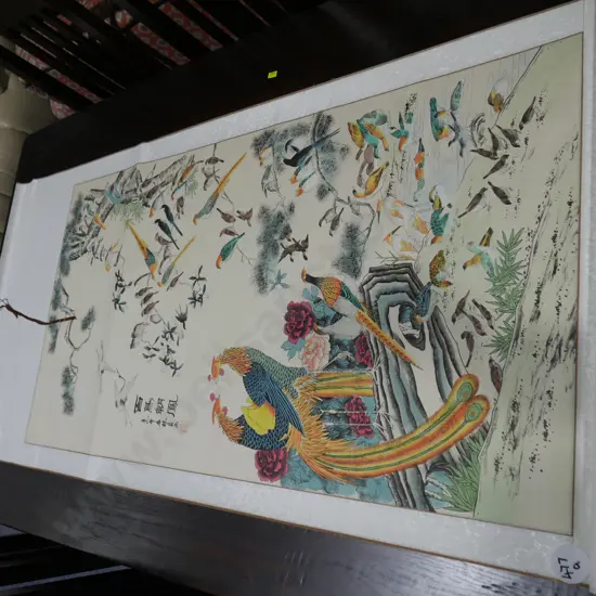 Oriental bird wall hanging