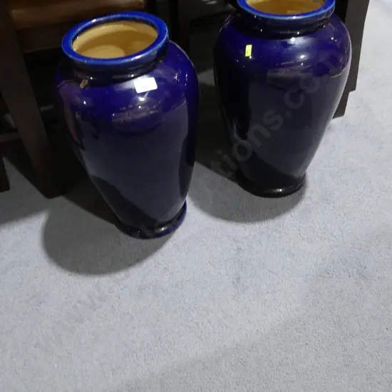 Large blue vases