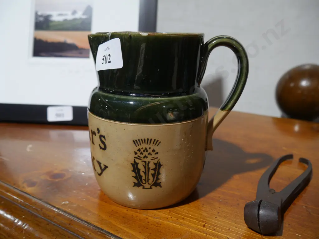 Dewars whisky jug, antique bullet mould Image 1++