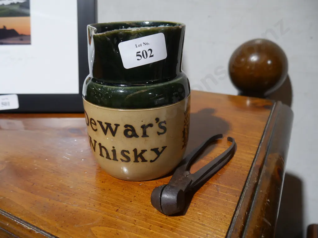 Dewars whisky jug, antique bullet mould Image 1++