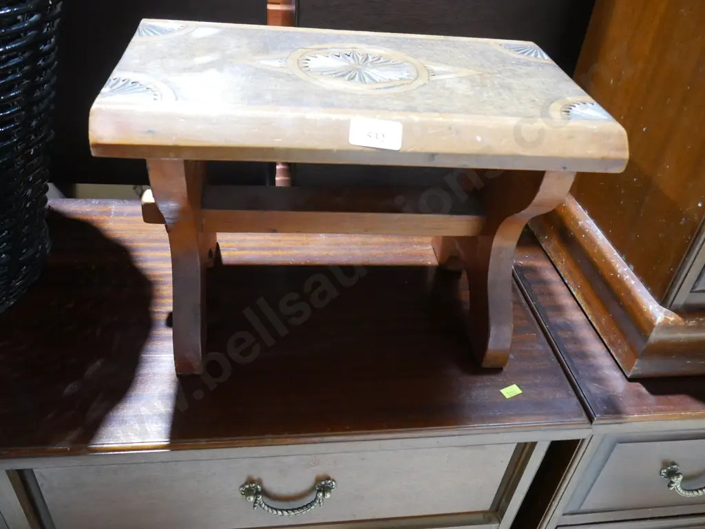 Carved stool Image 1++