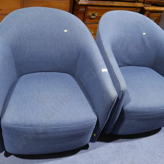 2 swivel tub chairs