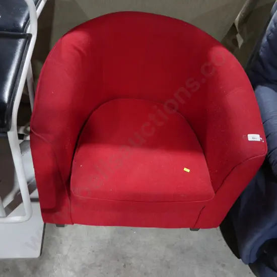 Red tub chair