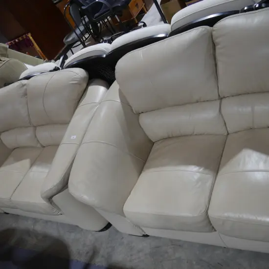 Two-piece cream lounge suite