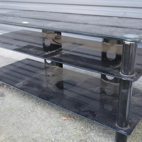 Glass tv stand