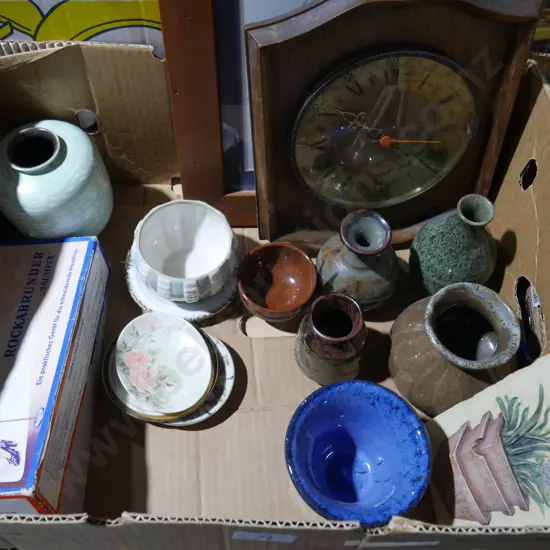 Pottery, clocks etc