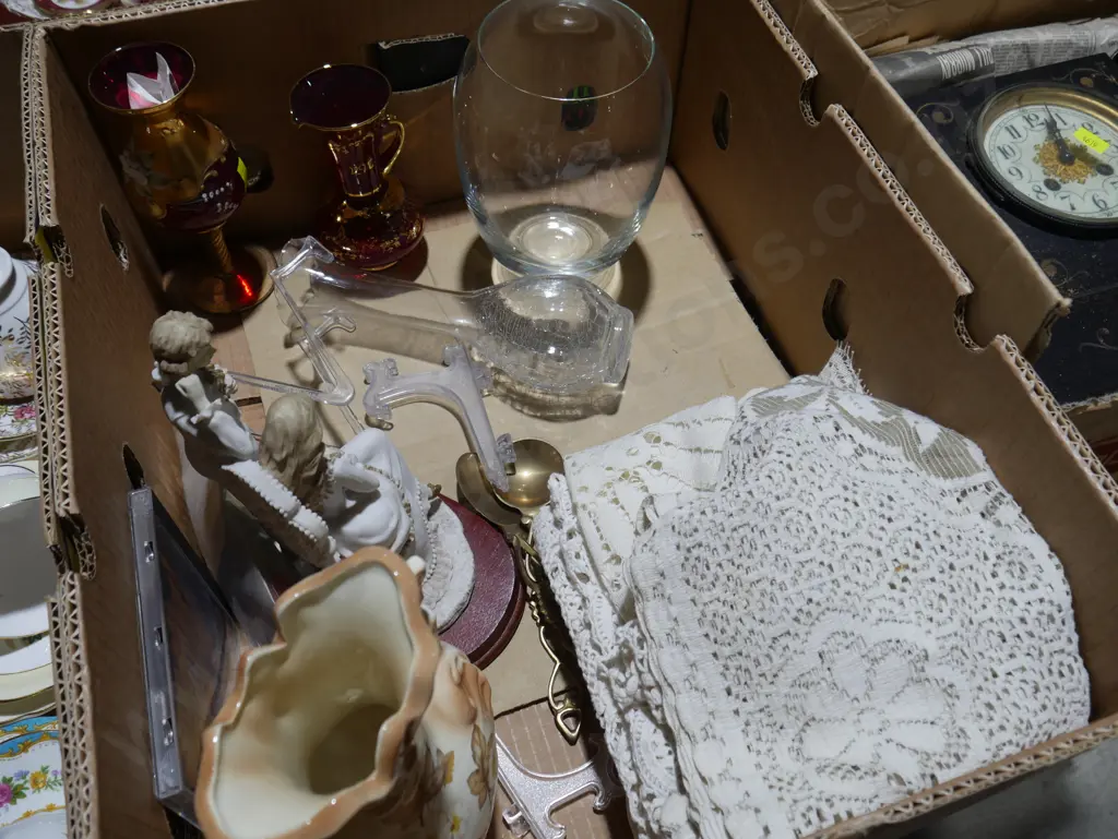 Glassware, figurine, lace Image 1++