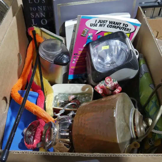 Kettle, books etc