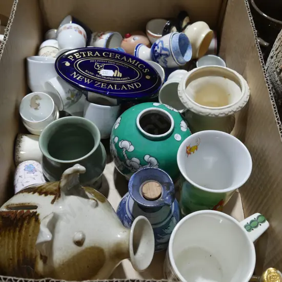 Eggs cups, mugs etc