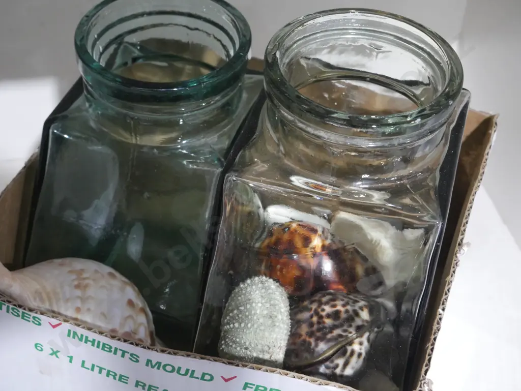 Glass jars , shells Image 1++