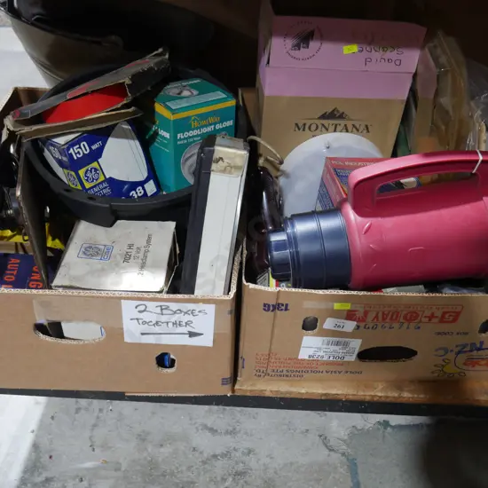 2 boxes sundries