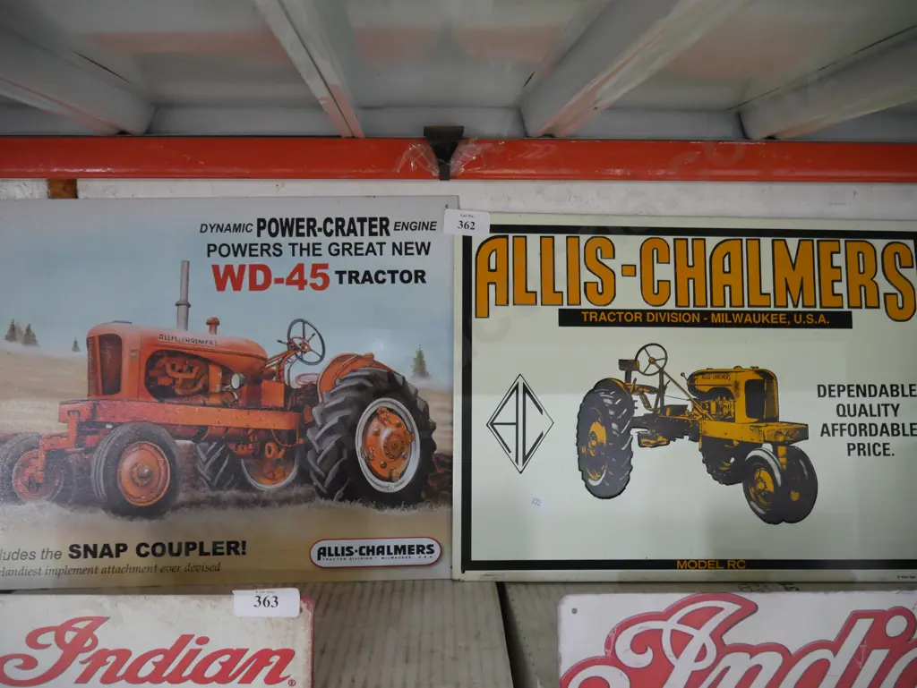 2 Allis Chalmers tin signs Image 1++
