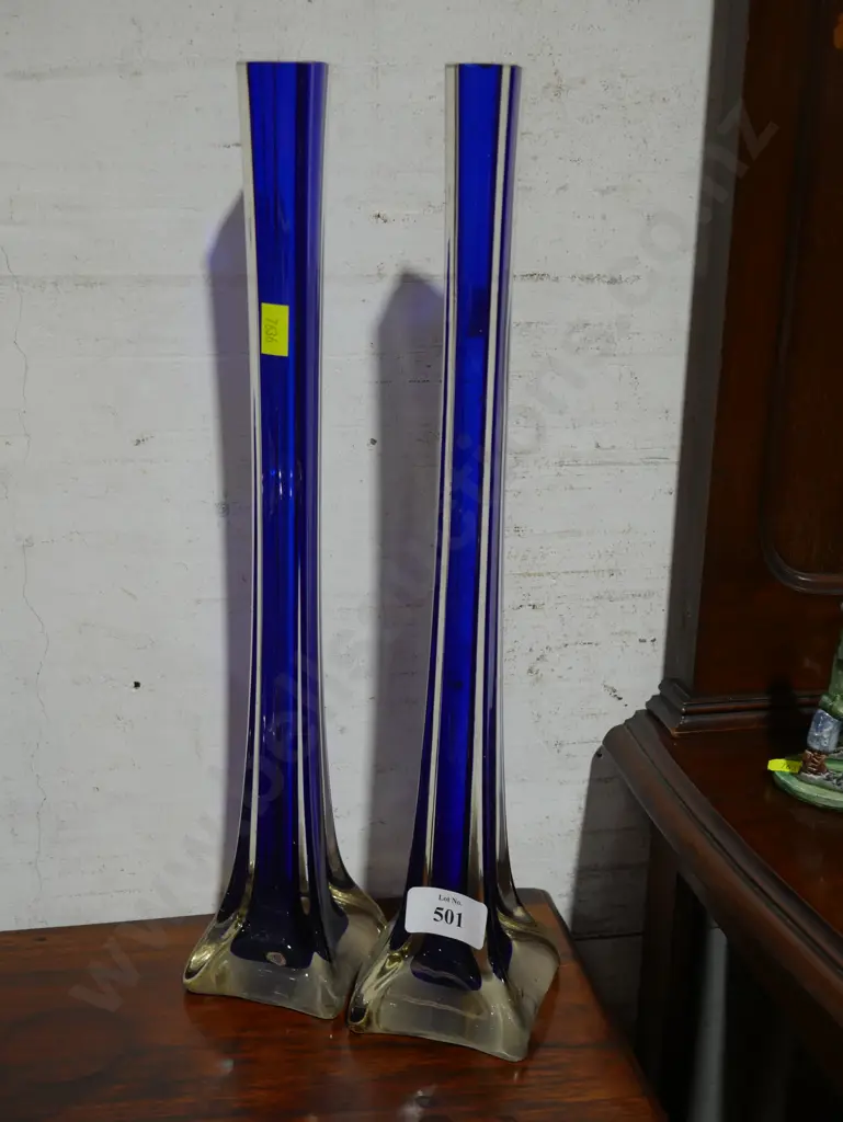 Blue glass vases Image 1++