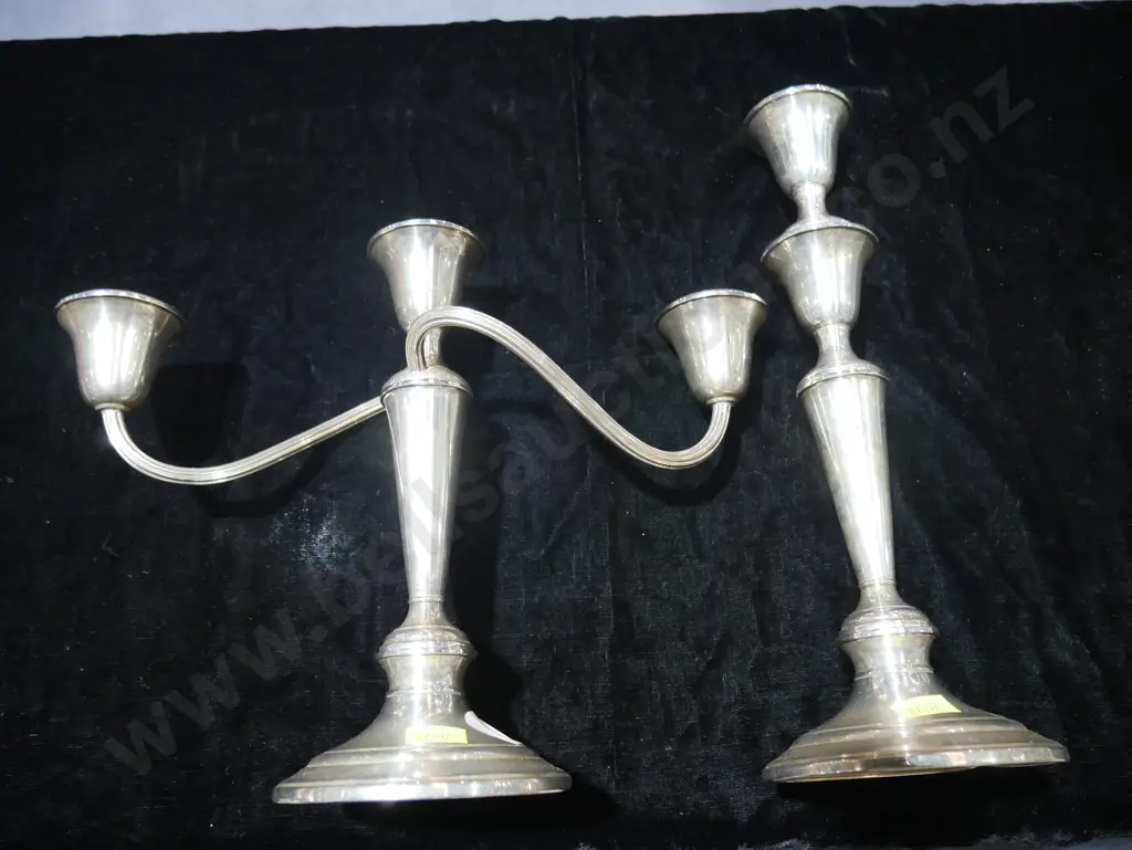 Sterling Silver candelabra and candlestick Image 1++