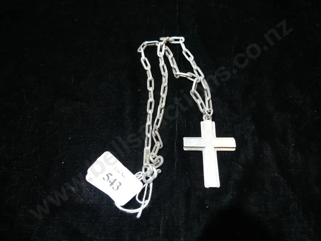 Silver Cross necklace Image 1++
