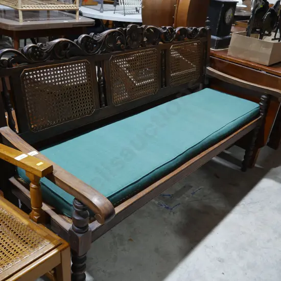 Carved wooden couch