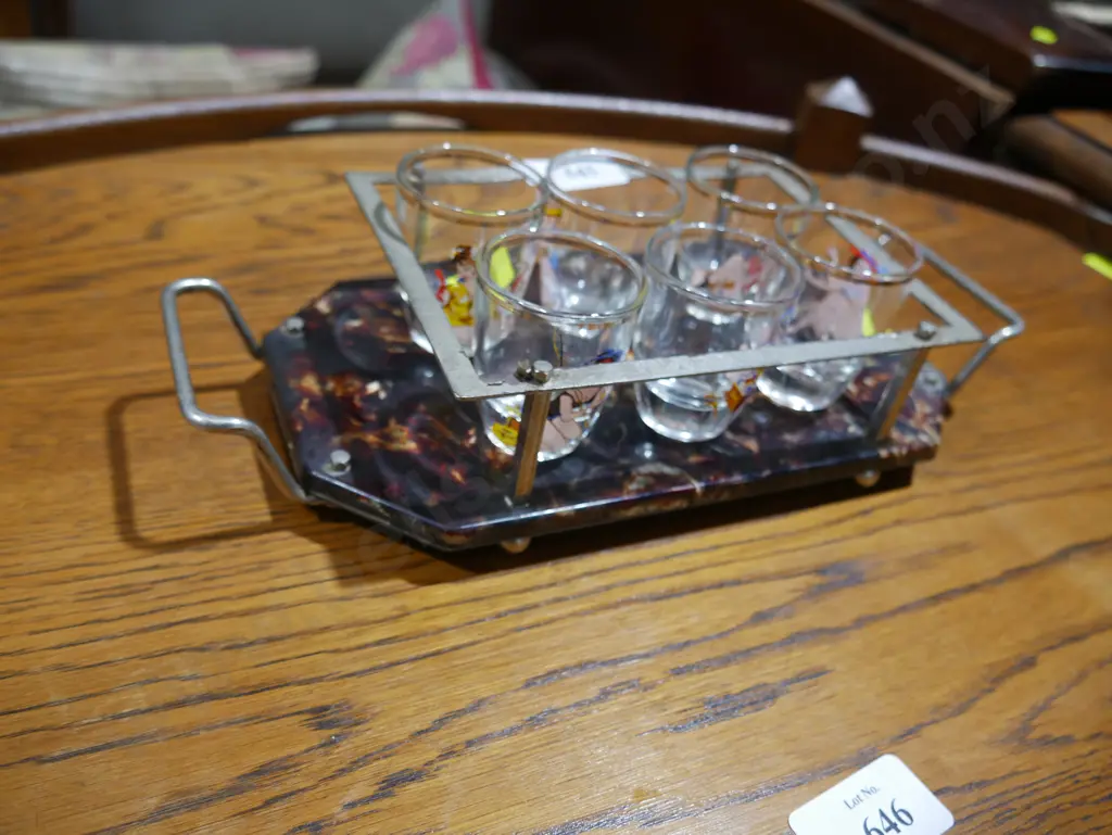 Shot glasses and tray Image 1++