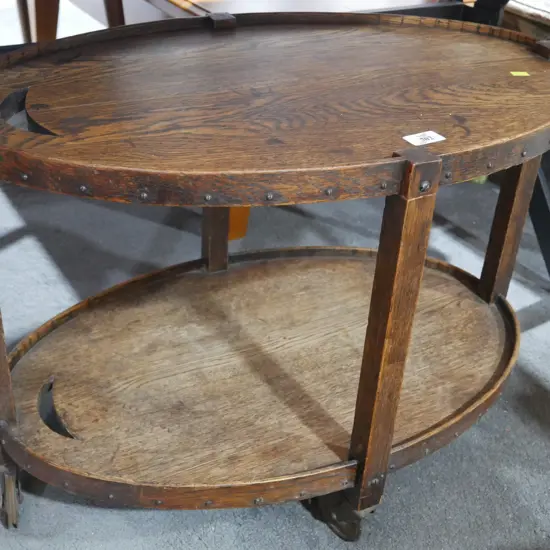 Oval tea trolley