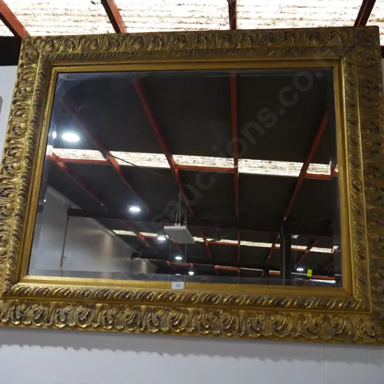 Large gold framed mirror