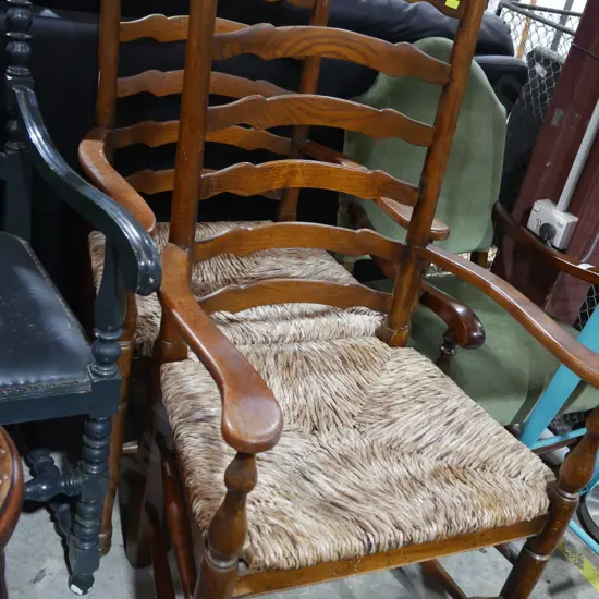 2 carver chairs