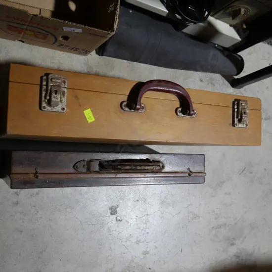 Two wooden cases