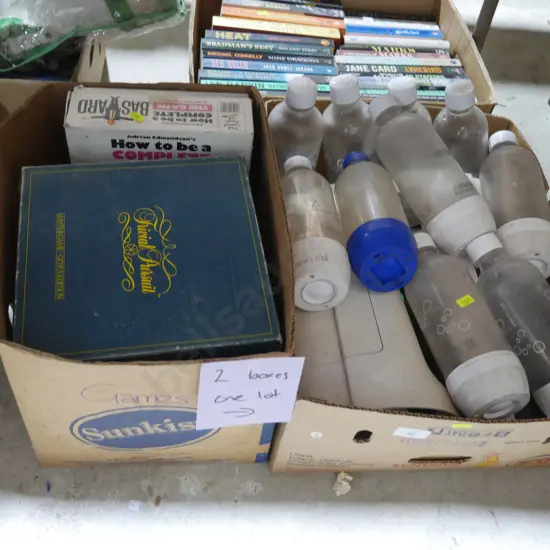 Two boxes of games etc