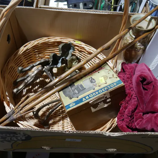 Basket, projector etc