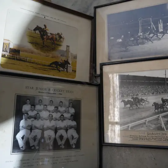 Horse racing photographs etc