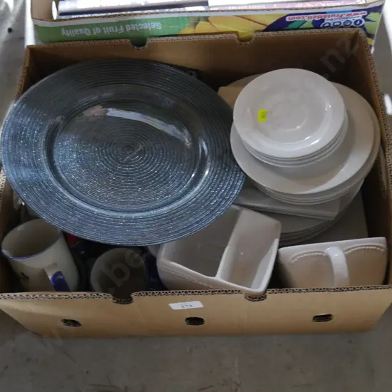 White dinnerware etc